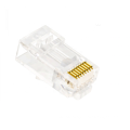 RJ45 Cat6 Cat5e Pass Through Connector Gold Plated 3 Prong 8P8C Modular Ethernet UTP Network Cable Plug for Unshielded Cable